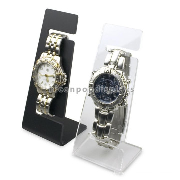 Free Design Custom Größe Einfache Counter Top Hanging Clear Acryl Single Watch Display Stand